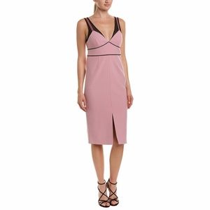 NWT Cinq A Sept Lida Silk-Trim Midi Dress